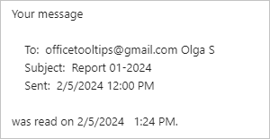Request a read receipt in Outlook 365