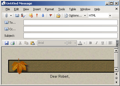 New Message in Outlook 2003