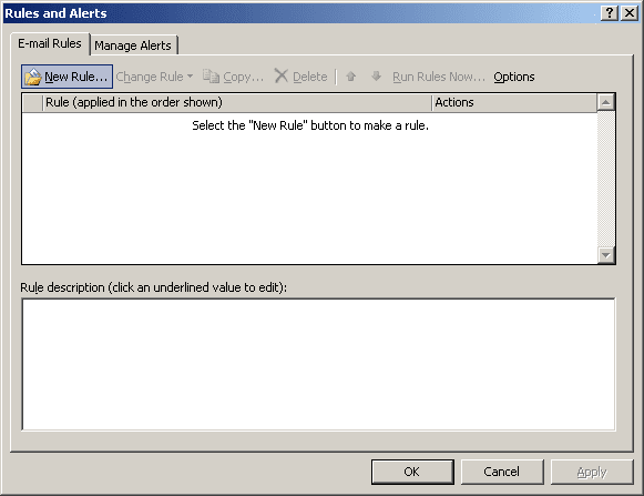 Rules and Alerts in Outlook 2003