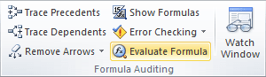 Formulas in Excel 2010