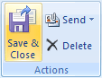 Actions in Outlook 2007