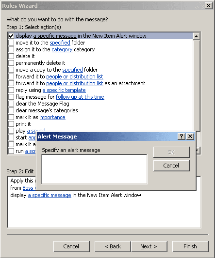 Rules Wizard Alert Message in Outlook 2007