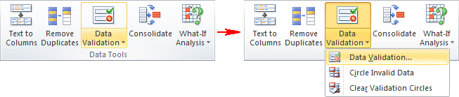 Data Tools in Excel 2010