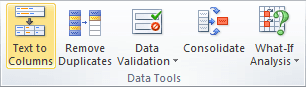 Data Tools in Excel 2010