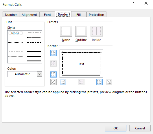 Format Cells in Excel 2016