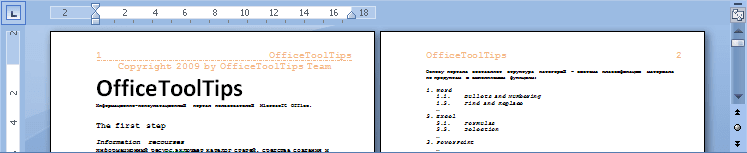 Example of different headers and footers on odd and even pages Word 2007