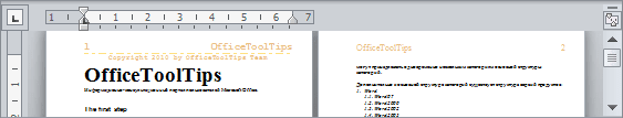 Example of different headers and footers on odd and even pages Word 2010