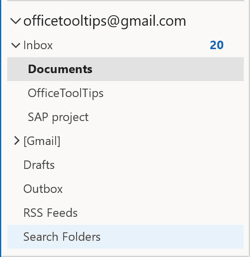 Search Folders in Outlook 365