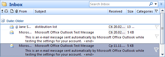 AutoPreview in Outlook 2007