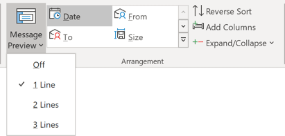 Preview in Outlook 365