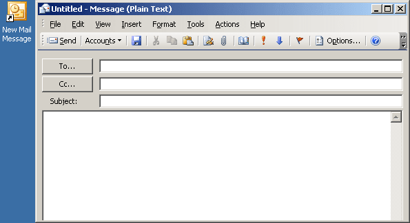 New message Outlook 2003