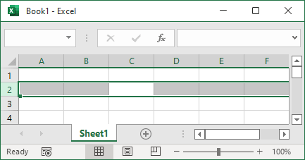 Select the entire row in Excel 365