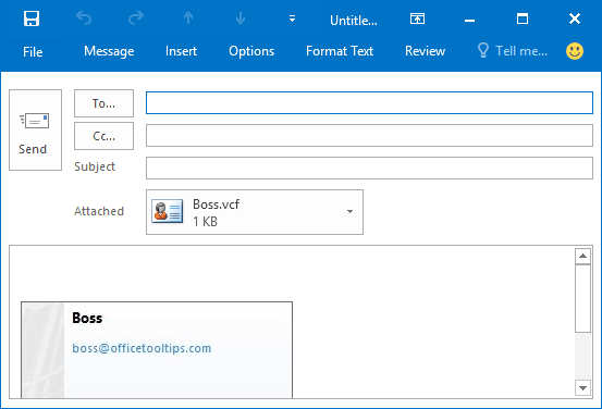 New message Outlook 2016