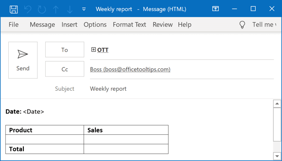 New message in Outlook 365