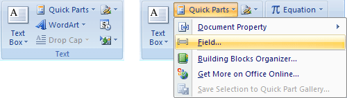 Text in Word 2007