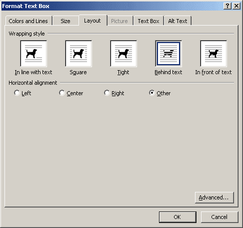 Layout in Word 2007