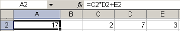 Edit bar in Excel 2003