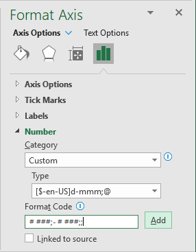 Format Axis Excel 365