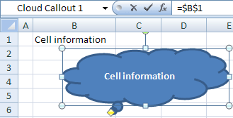Shape with cell information Excel 2007