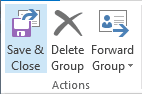 Actions in Outlook 2013