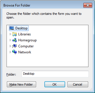 Browse For Folder in Outlook 2010