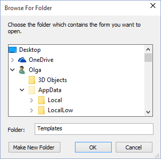 Browse For Folder in Outlook 2016