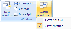 Switch Windows in PowerPoint 2007