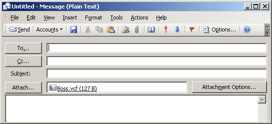 New message Outlook 2003