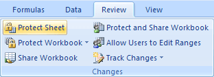 protect sheet Excel 2007