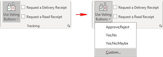 Use Voting Buttons in Classic ribbon Outlook 365