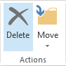 Actions group in Outlook 2013