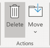 Actions group in Outlook 365