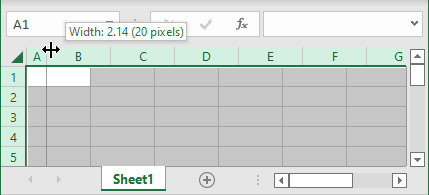 Changing a Column Width group in Excel 365