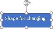 Shape for changing in Excel 365