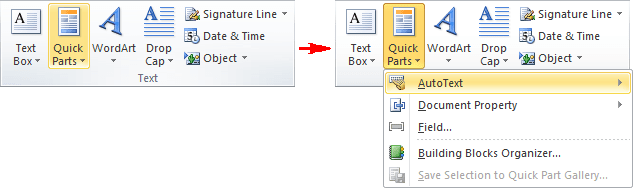 Text in Word 2010