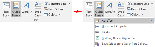 Text in Word 2016