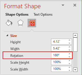 Rotation shape in PowerPoint 365