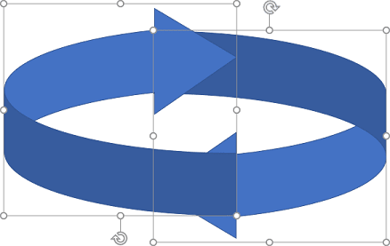 Two circling arrows in PowerPoint 365