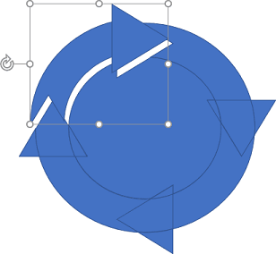Circling arrow in PowerPoint 2016