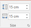 Size Shapes in PowerPoint 2016