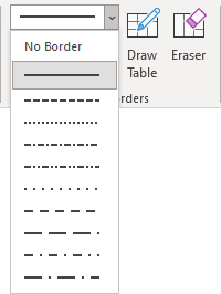 Border size in PowerPoint 365