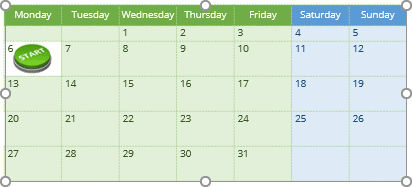Calendar with picture in PowerPoint 365
