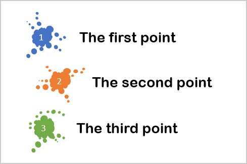 Blots for numbering in PowerPoint 365
