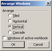 Vertical in Excel 2003