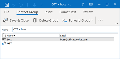 The bigger Contact Group in Outlook 365