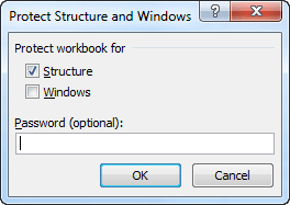 Protect Structure and Windows in Excel 2010