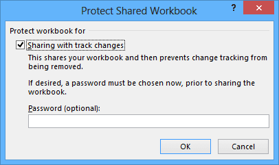 Protect Shared Workbook in Excel 2013