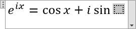 An equation with trigonometric functions 3 in Word 2016