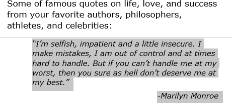 The quote in Word 2016