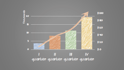 Chart with chalk effect in PowerPoint 365